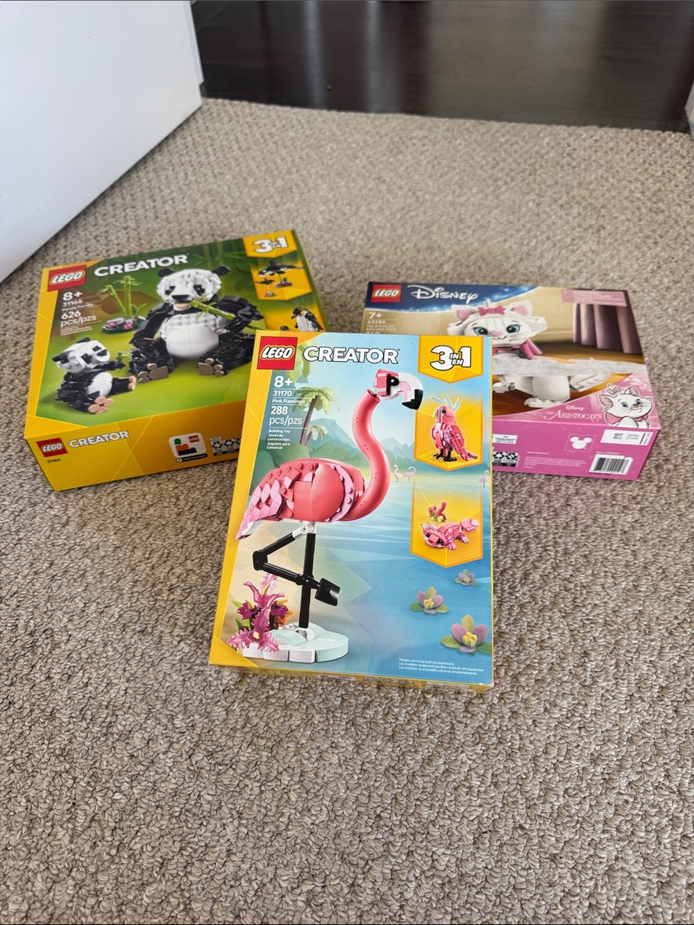 LEGO Bundle - 3 sets - Panda Family, Pink Flamingo & The Aristocrats